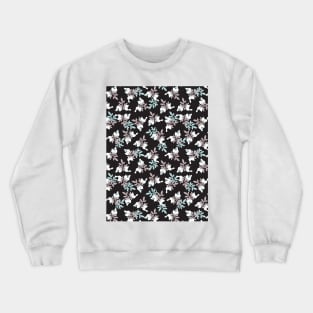 Happy Bunnies and Floral Graden Pattern Crewneck Sweatshirt